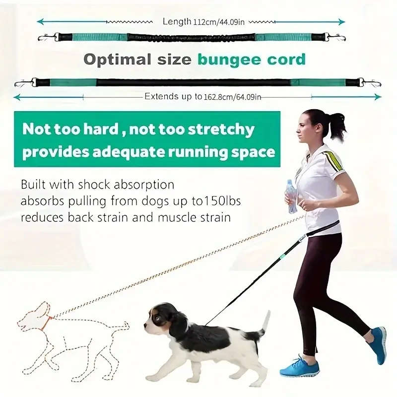Dog Leash Color Fluorescent Green Size 2.5*105*2 Double Body