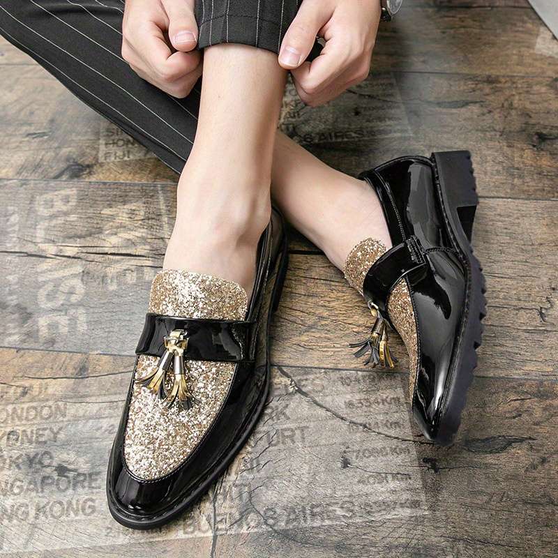 Mens Leather Shoes Color Golden Sizeuk 10
