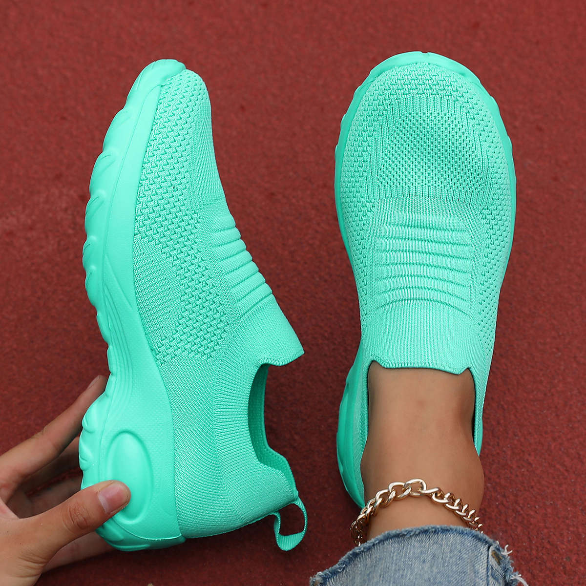 Women S Sneakers Color Cyan Sizeuk 8.5