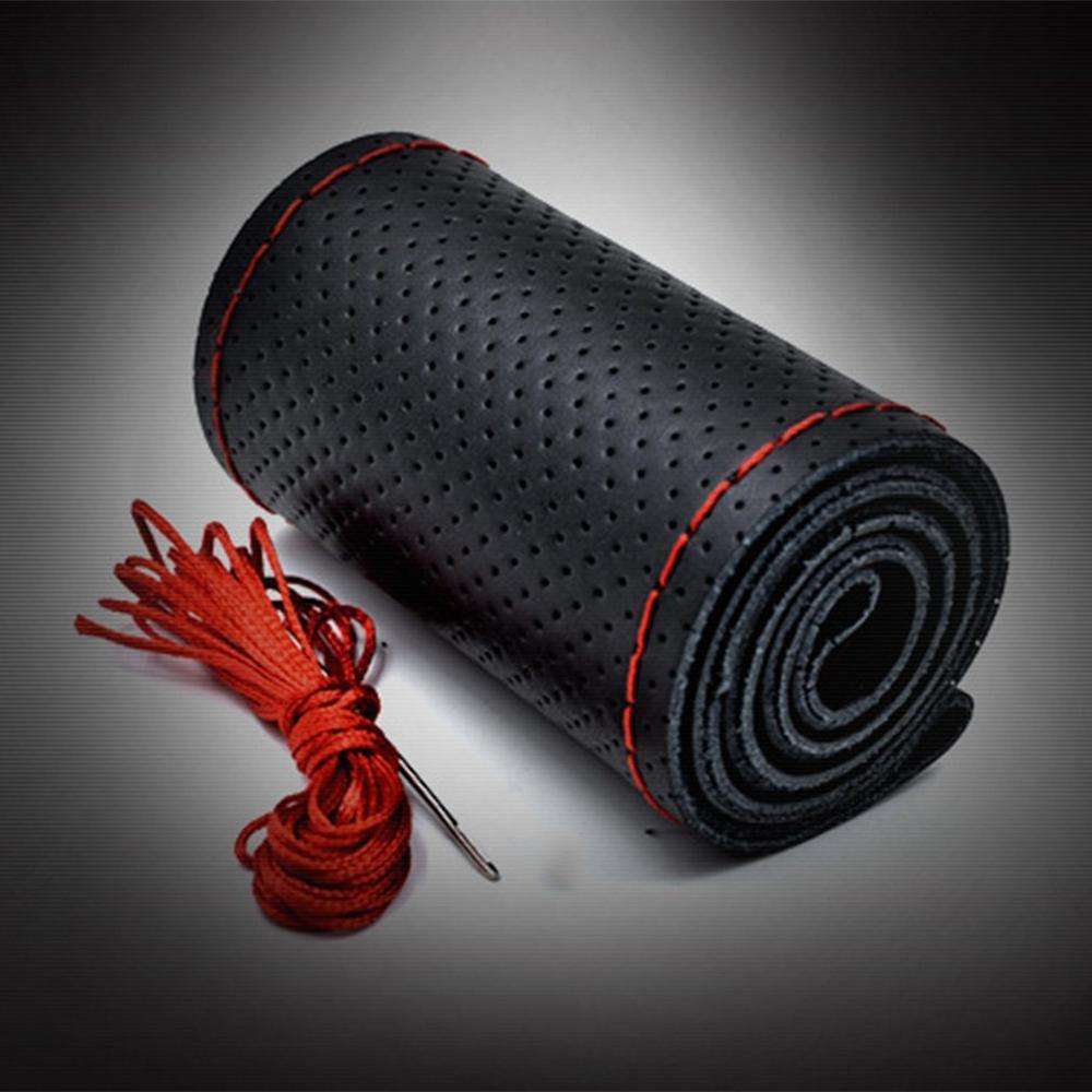 Car Steering Wheel Cover Black Thread