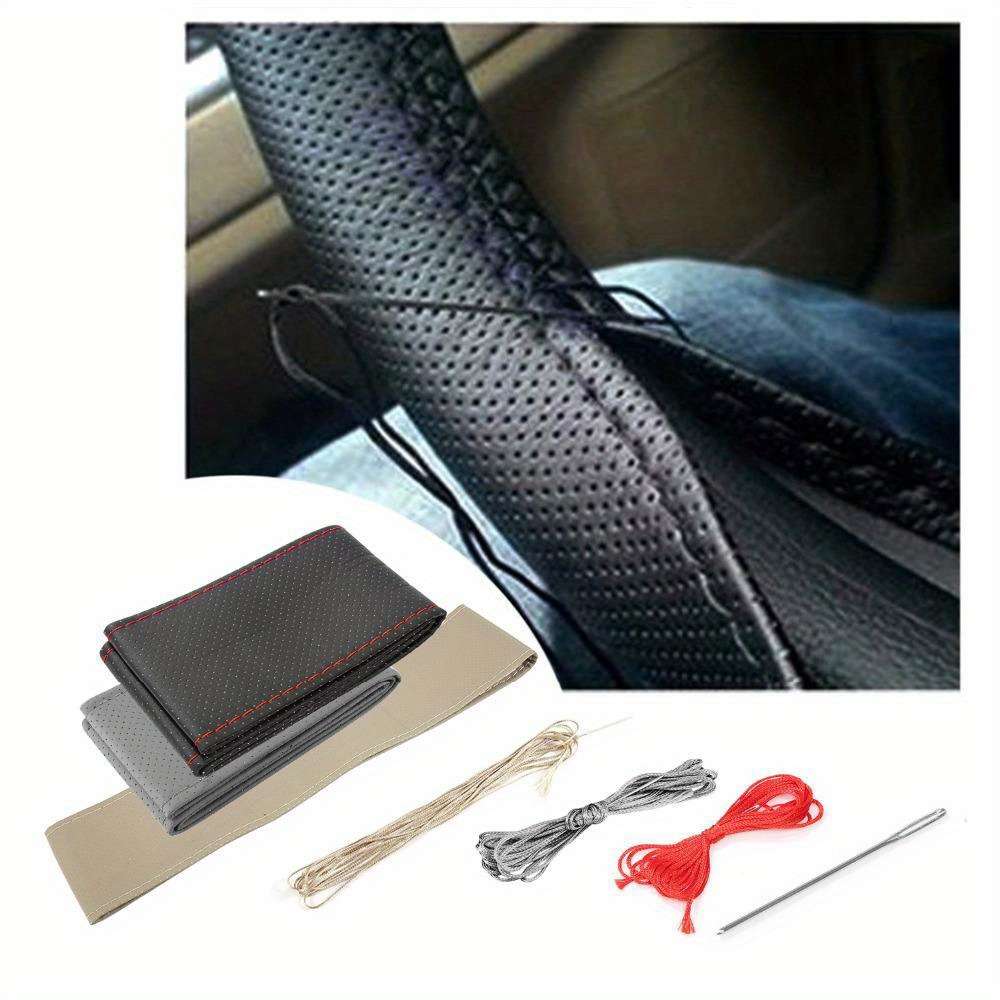 Car Steering Wheel Cover Black Thread
