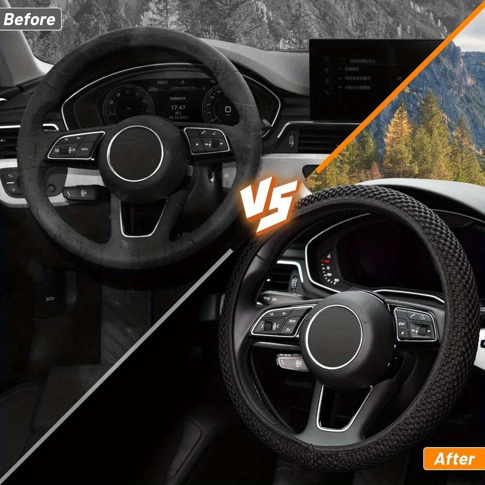 Car Steering Wheel Cover Black