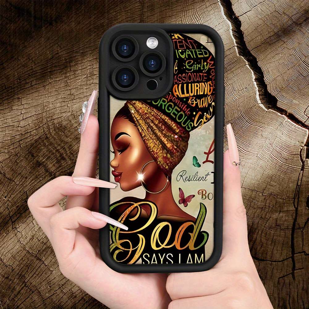 1Pc Black For iPhone 8 Plus African Girl Phone Case