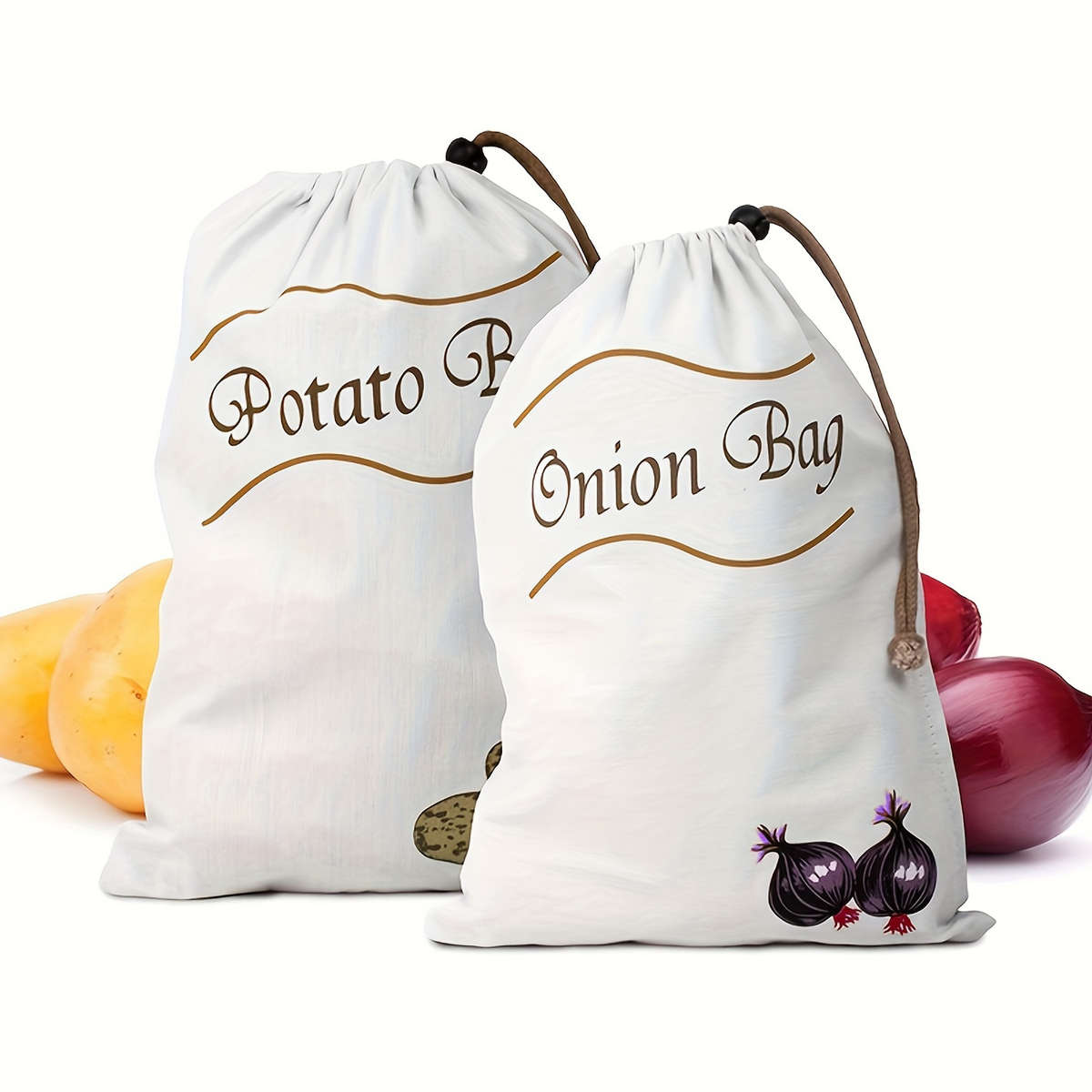 Food Storage Bags Color Onion Pattern