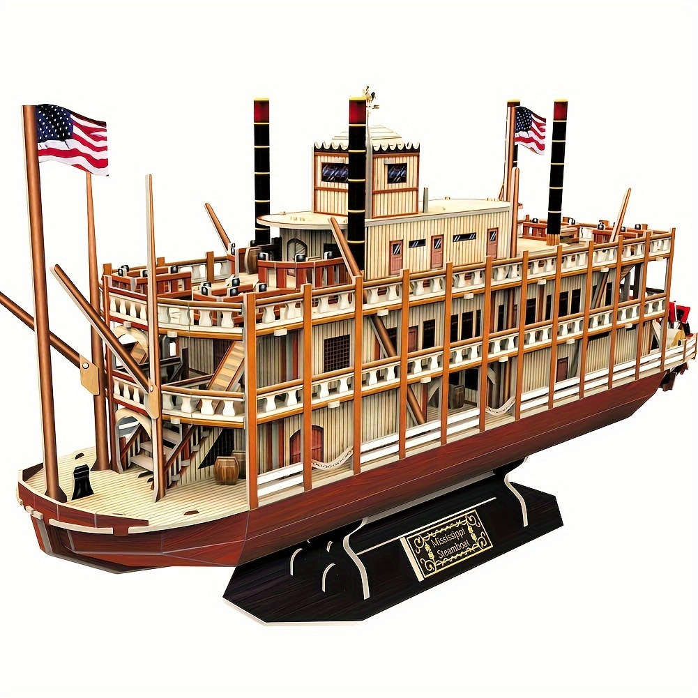3D Jigsaw Puzzle Model Ship Items Mississippi River Steamship