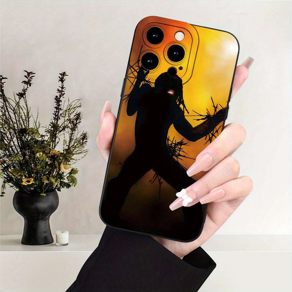 1Pc Black For iPhone 13 Mini African American Pattern Phone Case