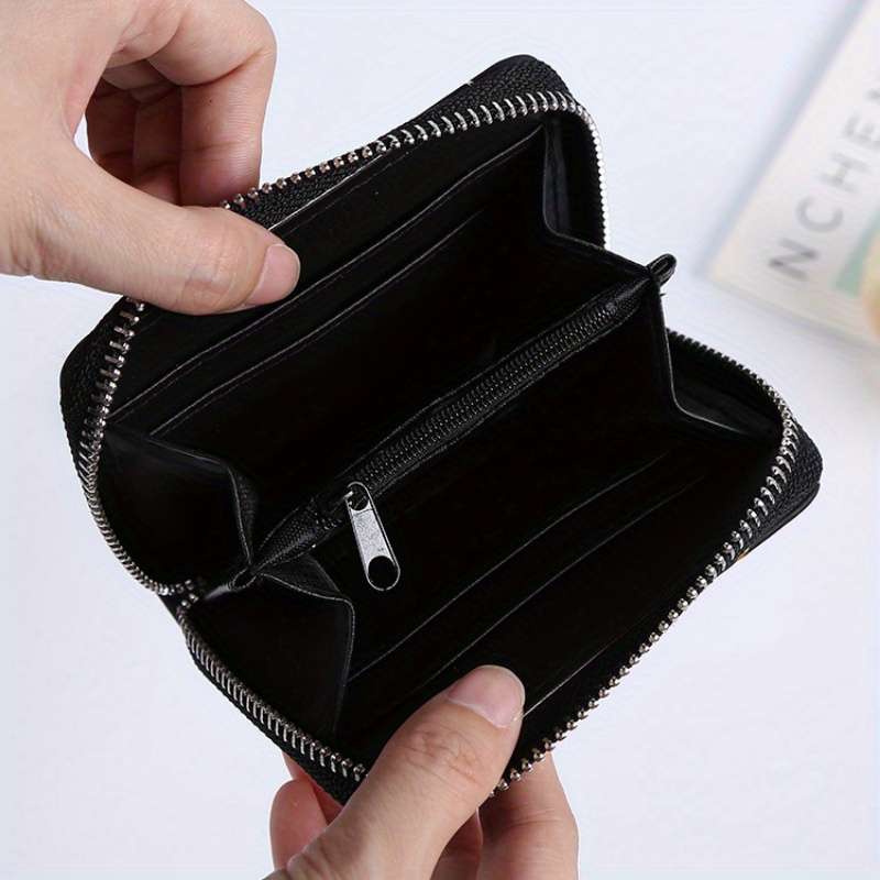 Fashionable Korean-Style Women'S Wallet With Colorful Diamond Pattern Long And Short Zippered