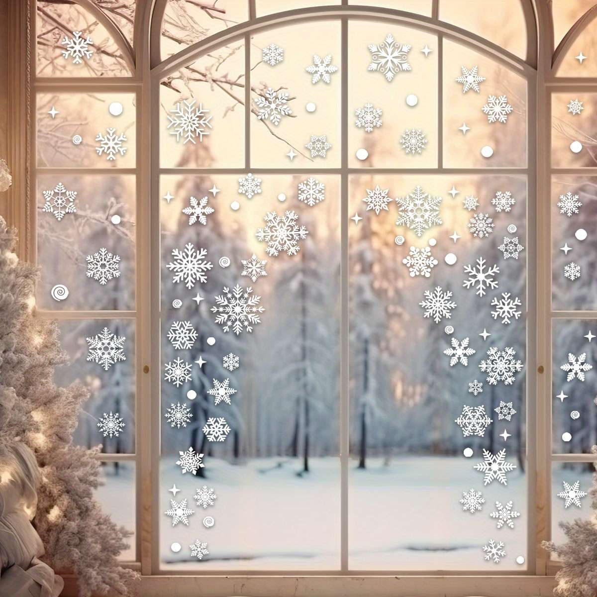 Window Stickers Model 8 Sheets2 Sets Snowflakes
