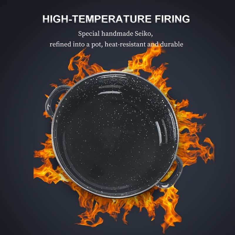 5-Piece Black Premium Enamel Cookware Set