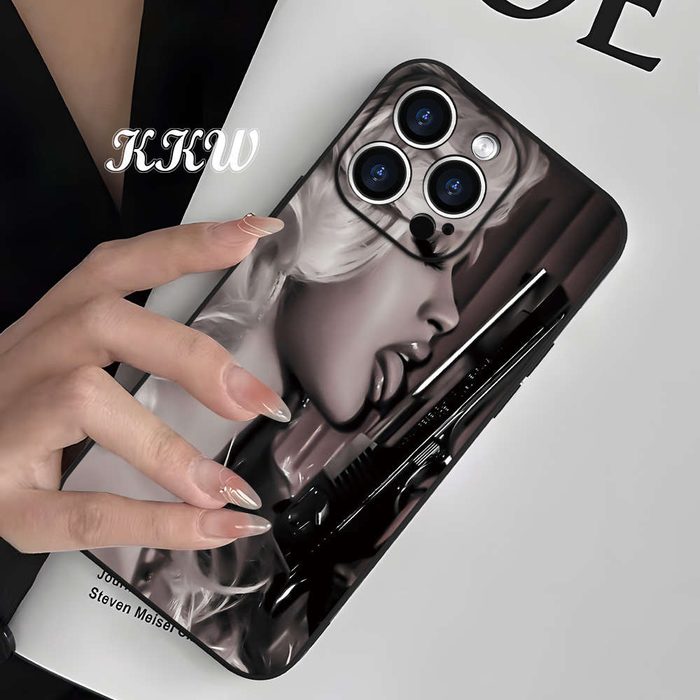 1Pc Black For iPhone 7 Plus Big Cool Sense Fine Phone Case