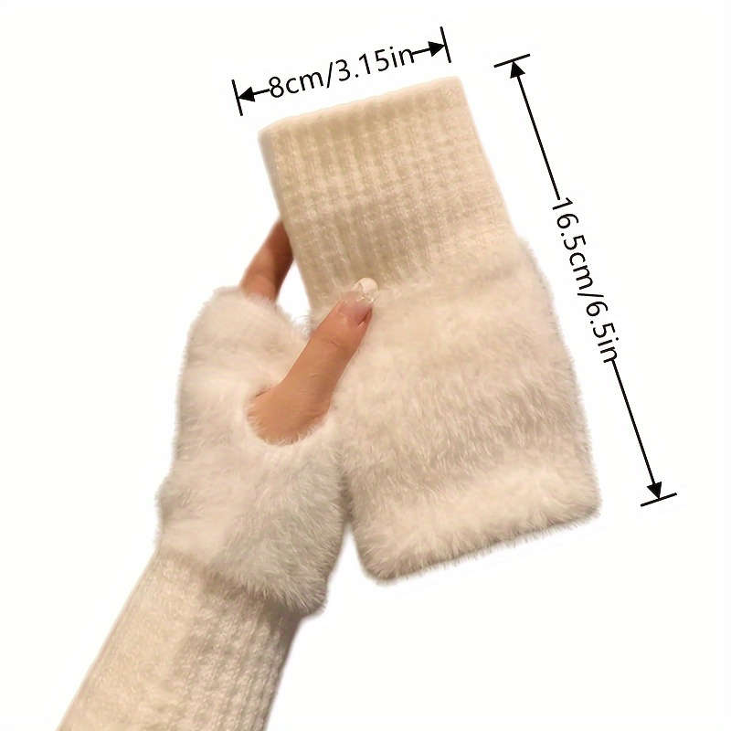Winter Gloves Color White