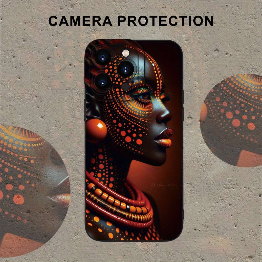 1Pc Mixed Color For iPhone 13 Pro Beautiful African Girl Phone Case