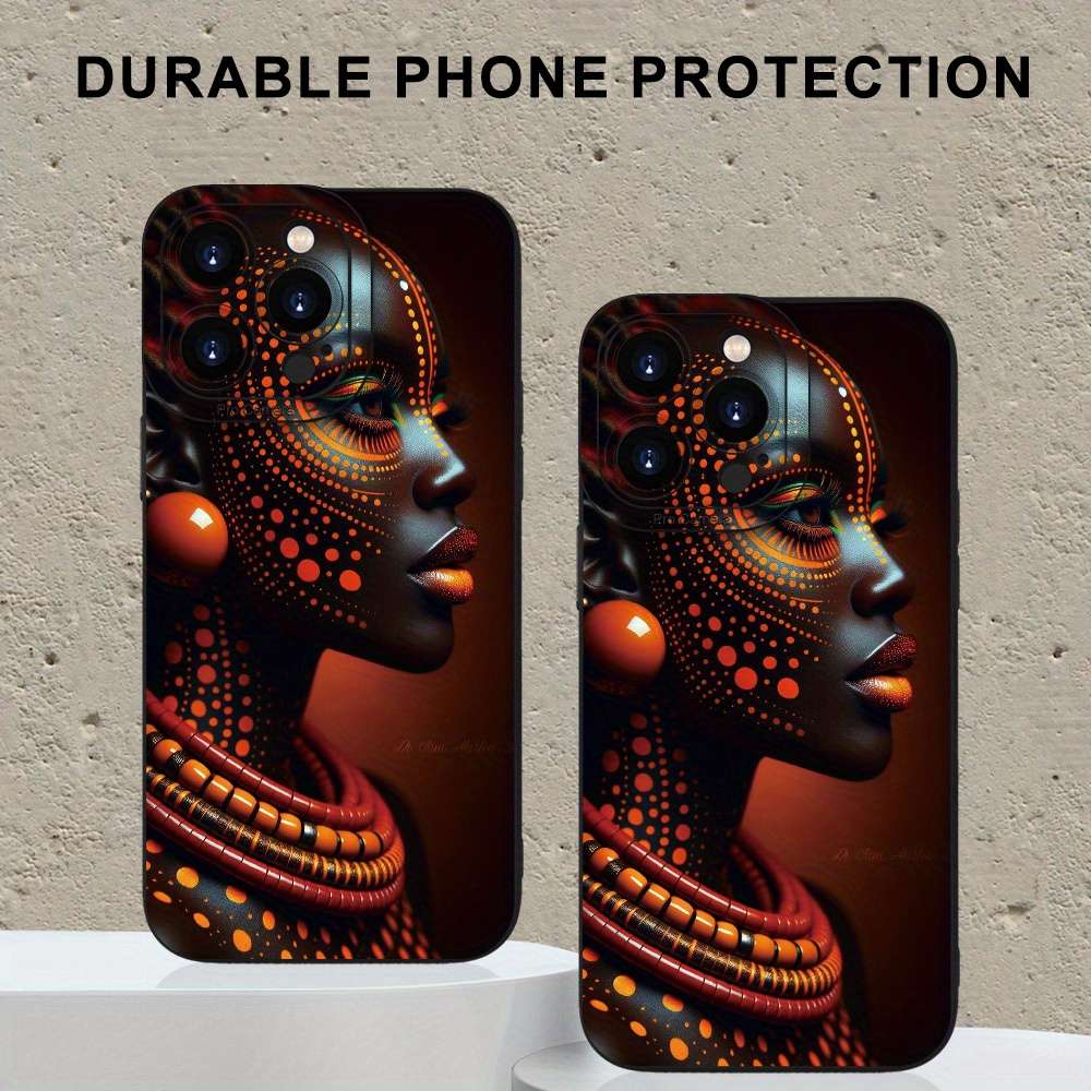 1Pc Mixed Color For iPhone 13 Pro Beautiful African Girl Phone Case