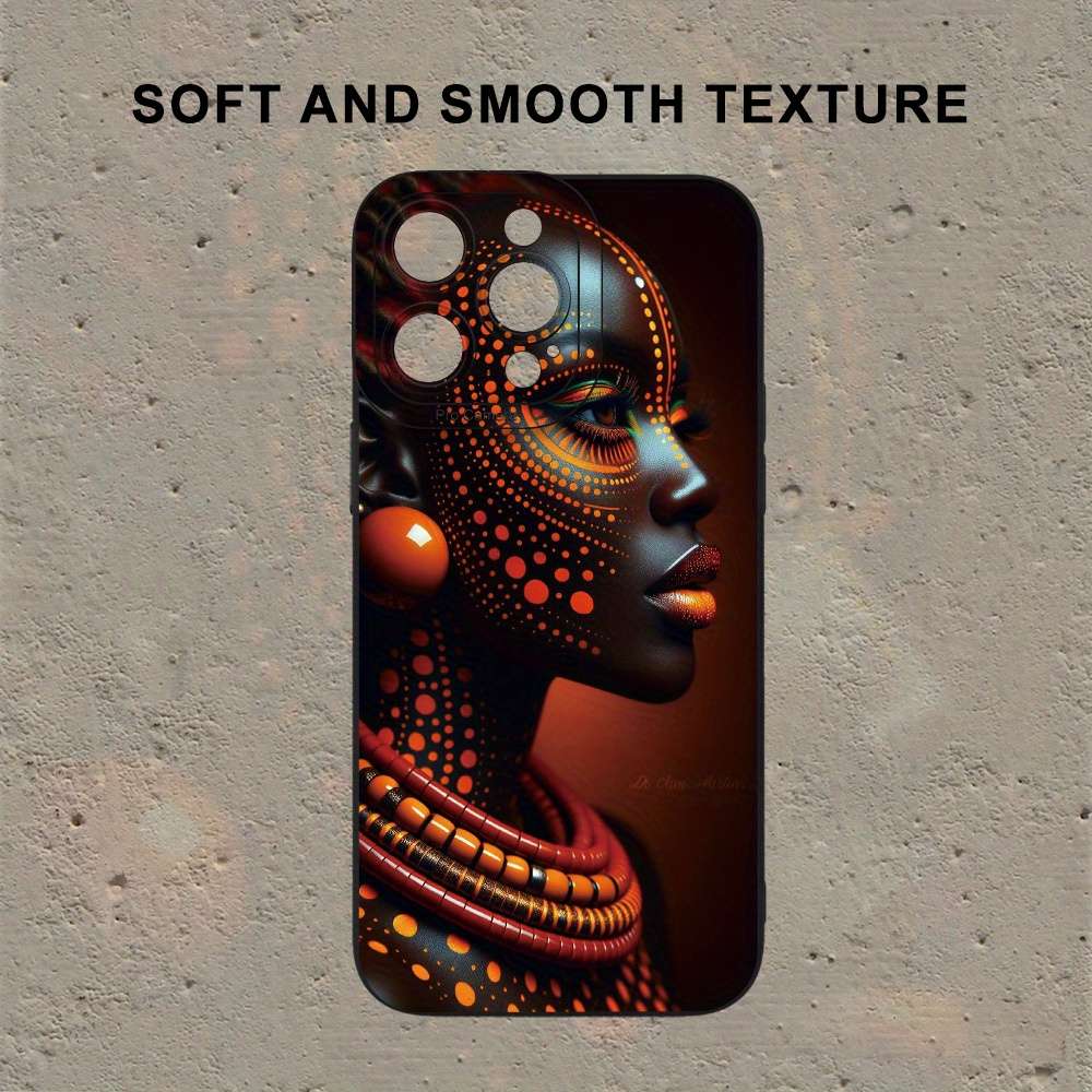 1Pc Mixed Color For iPhone 13 Pro Beautiful African Girl Phone Case