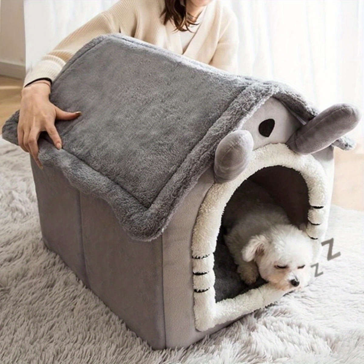 Pet supplies color Grey size 39x 32x 34cm  suitable For Within 7 Catties