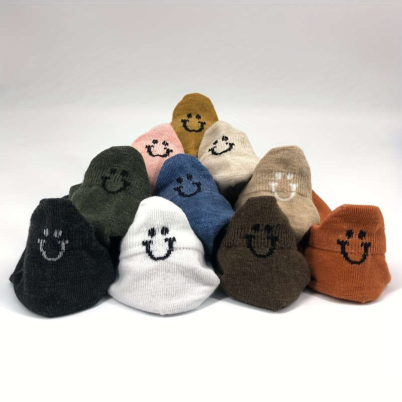 5 Pairs Set Mixed Colors One Size High Elastic Socks