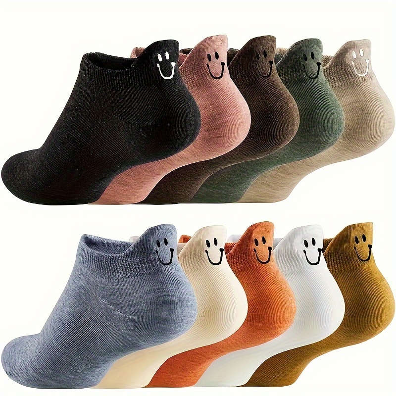 5 Pairs Set Mixed Colors One Size High Elastic Socks