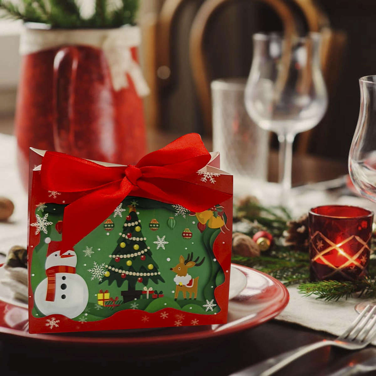 Christmas Gift Boxes Items Christmas Quantity 6 Styles - 24 Pieces