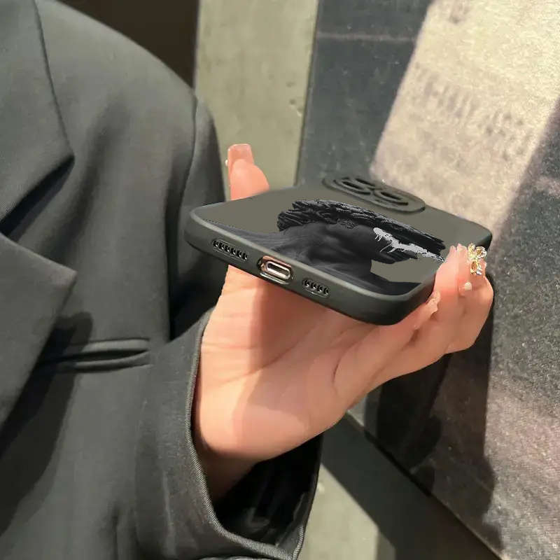 1Pc Black For iPhone XS Max Art Aesthetic David Phone Case