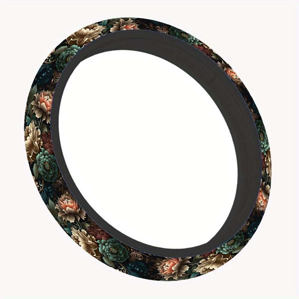 Car Steering Wheel Cover Colorful Flowers Quantity