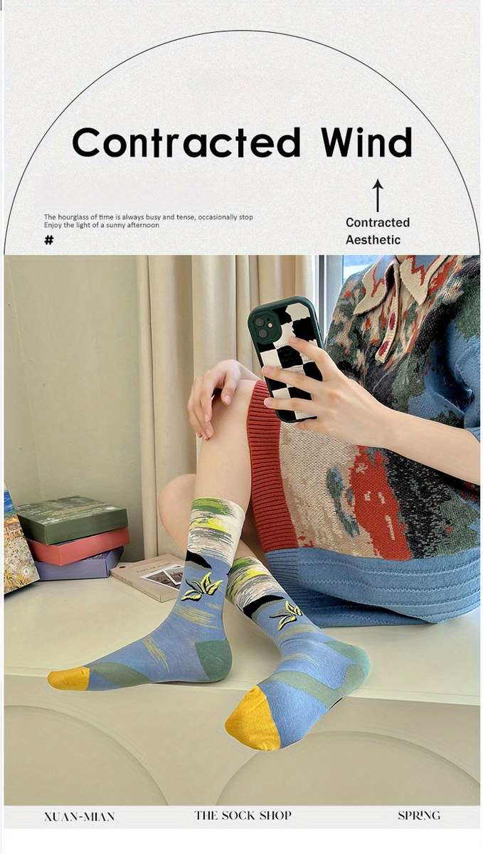 Women S Socks Color Impression Water Lily 4 Hair Clips In A Box Size Onesize