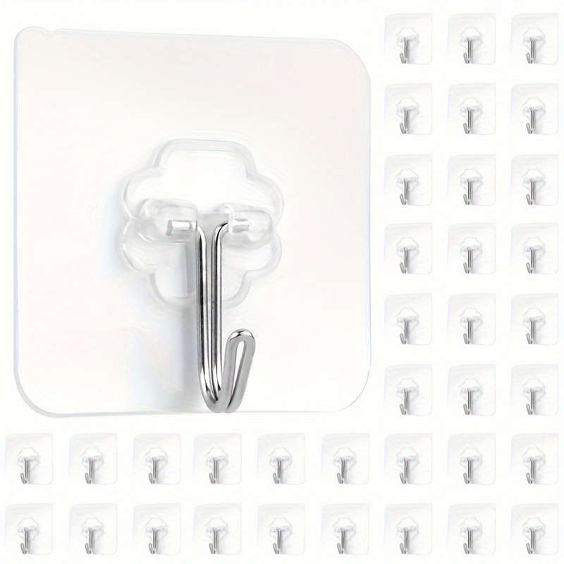 32 Sticky Hangers Self Adhesive Hangers Wall Coat Hangers color 32pcs