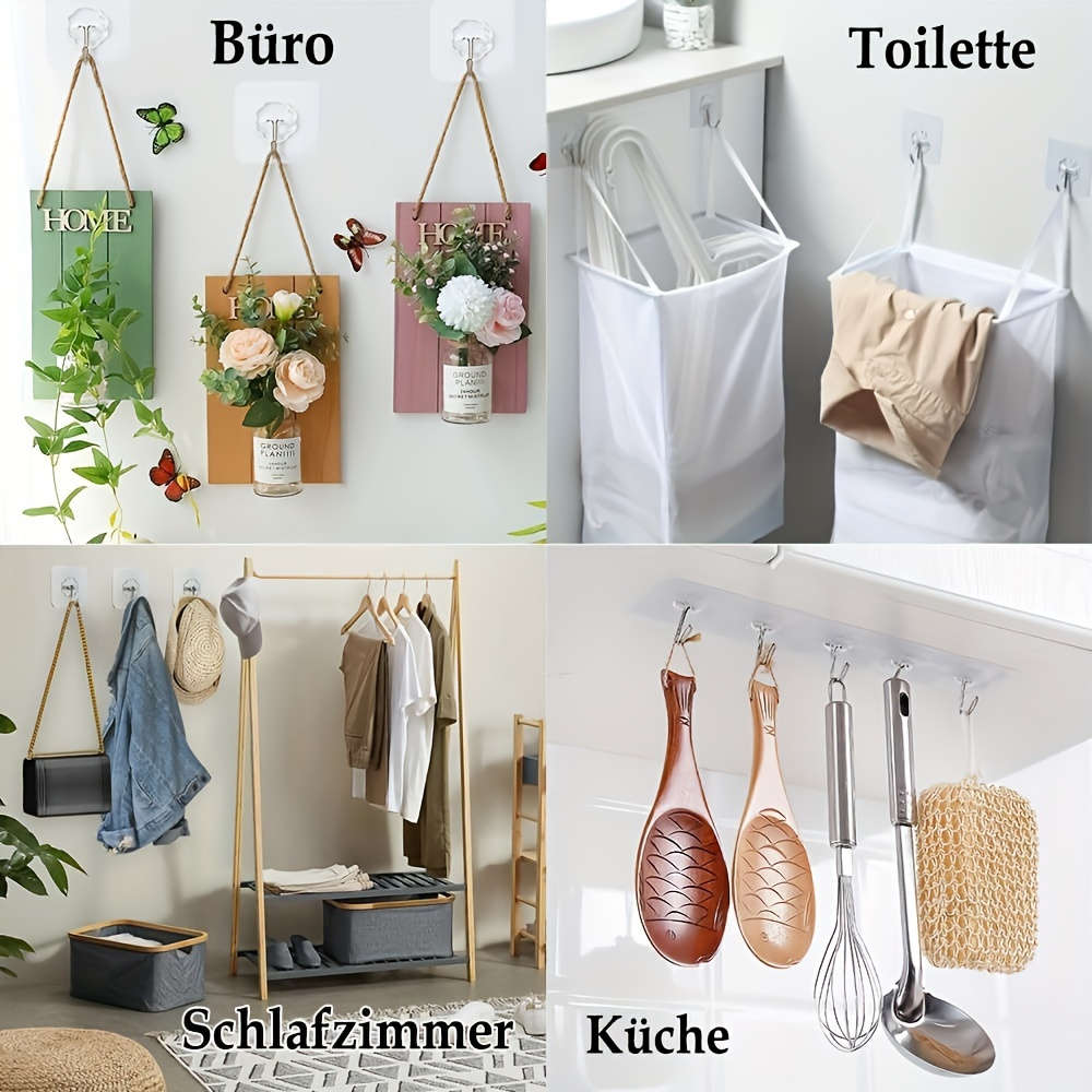 32 Sticky Hangers Self Adhesive Hangers Wall Coat Hangers color 32pcs