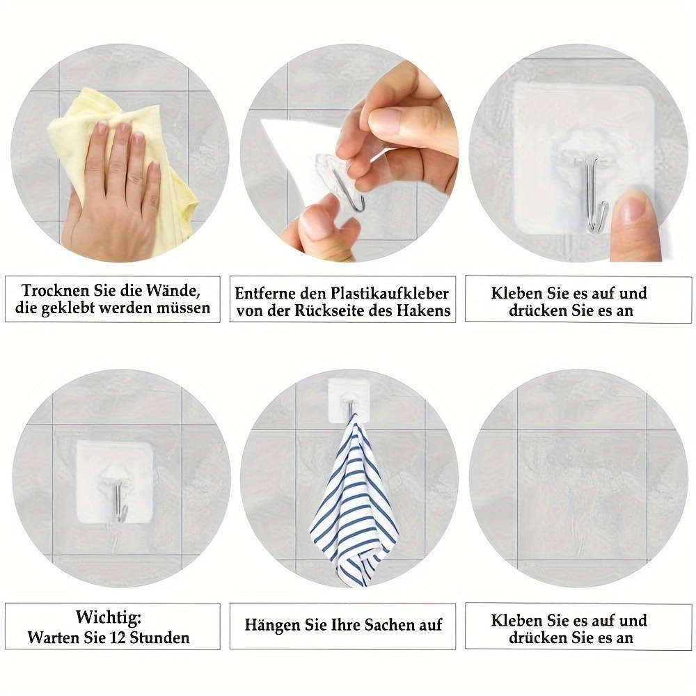 32 Sticky Hangers Self Adhesive Hangers Wall Coat Hangers color 32pcs