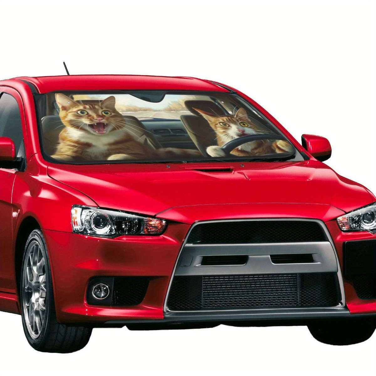 Car Sun Shades Size S 129.54 X69.85 Cm Funny Husky