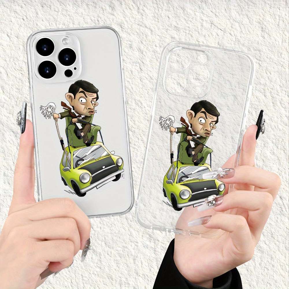 1Pc Transparent For iPhone 16 Mr Humorous Car Phone Case