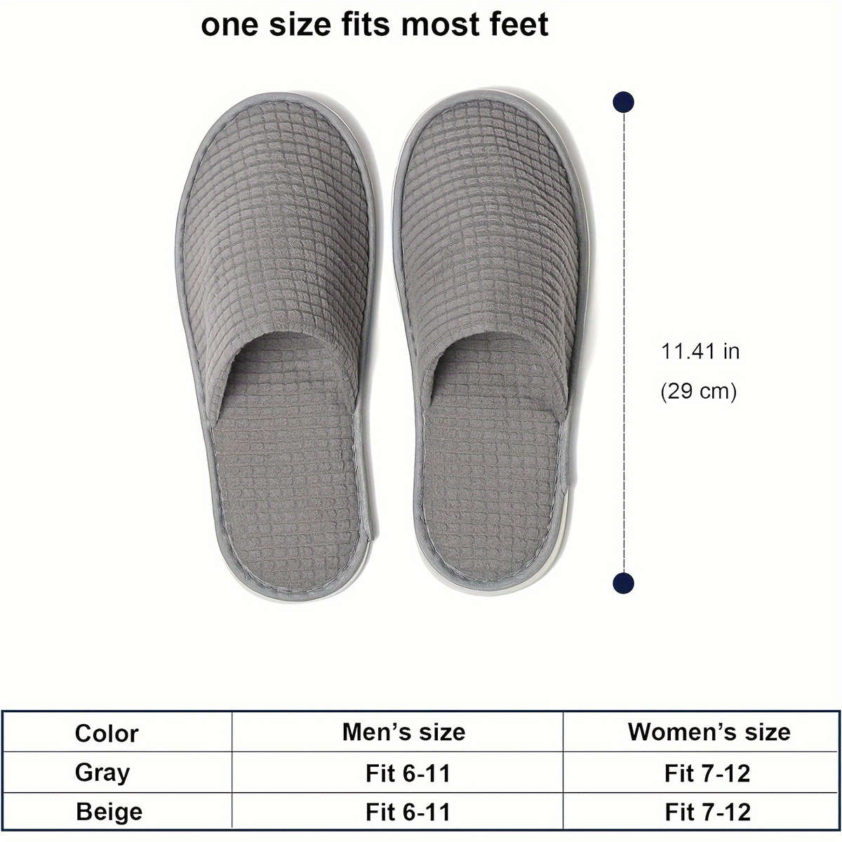 Cotton Slippers Color Gray