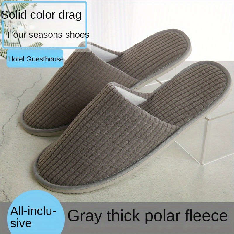 Cotton Slippers Color Gray