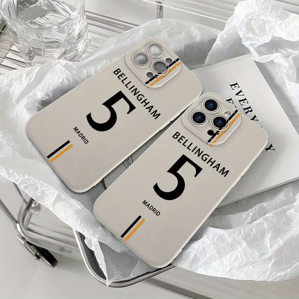 1Pc Ivory White For iPhone X Number 5 Pattern Phone Case