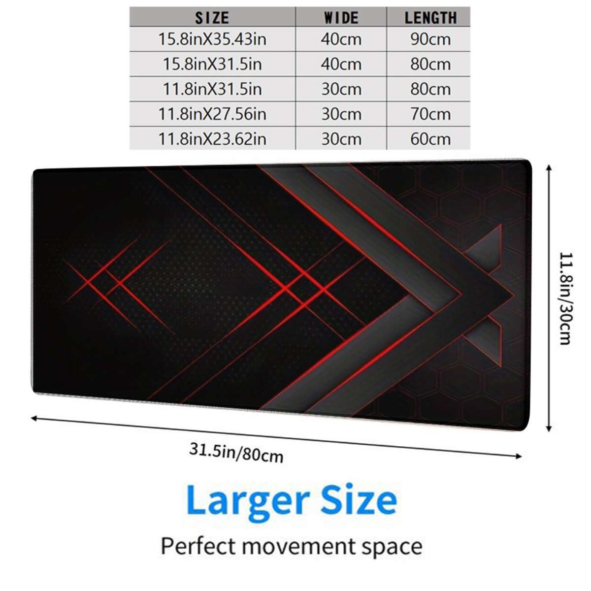 Mouse Pad Size 15.8X35.43In Quantity 1Pc