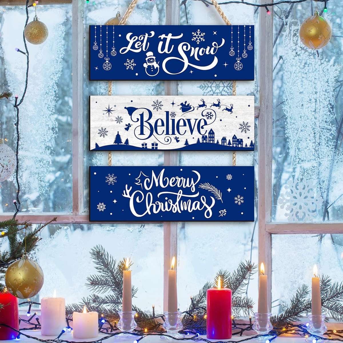 Christmas Decorations Color Blue