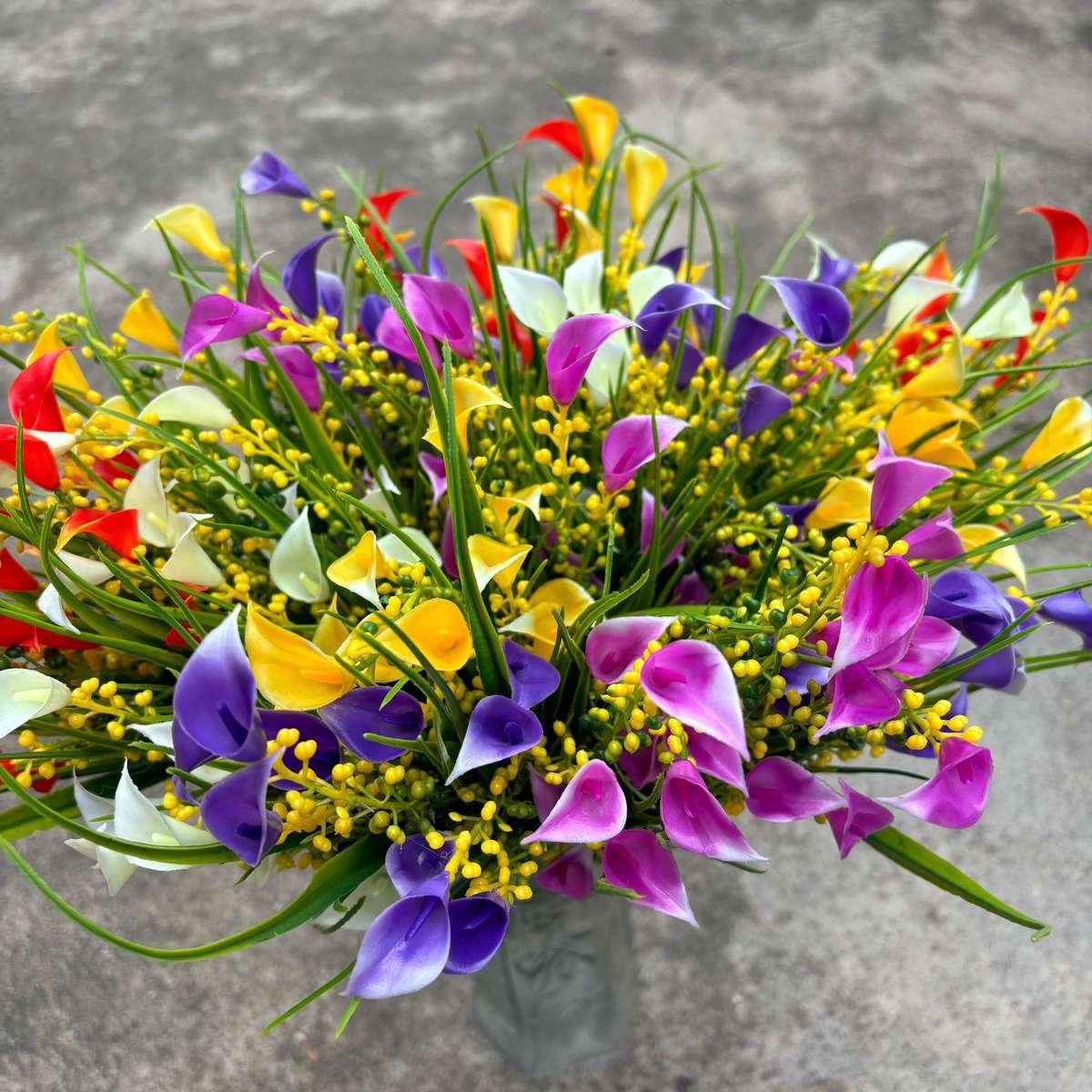 Simulated Flower Color Mixed Color Quantity5Pcs