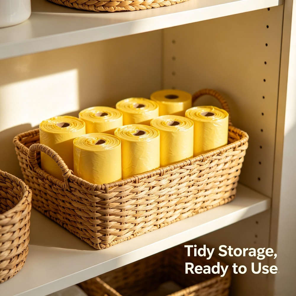 Trash Bag5 Rolls100 Pieces Yellow