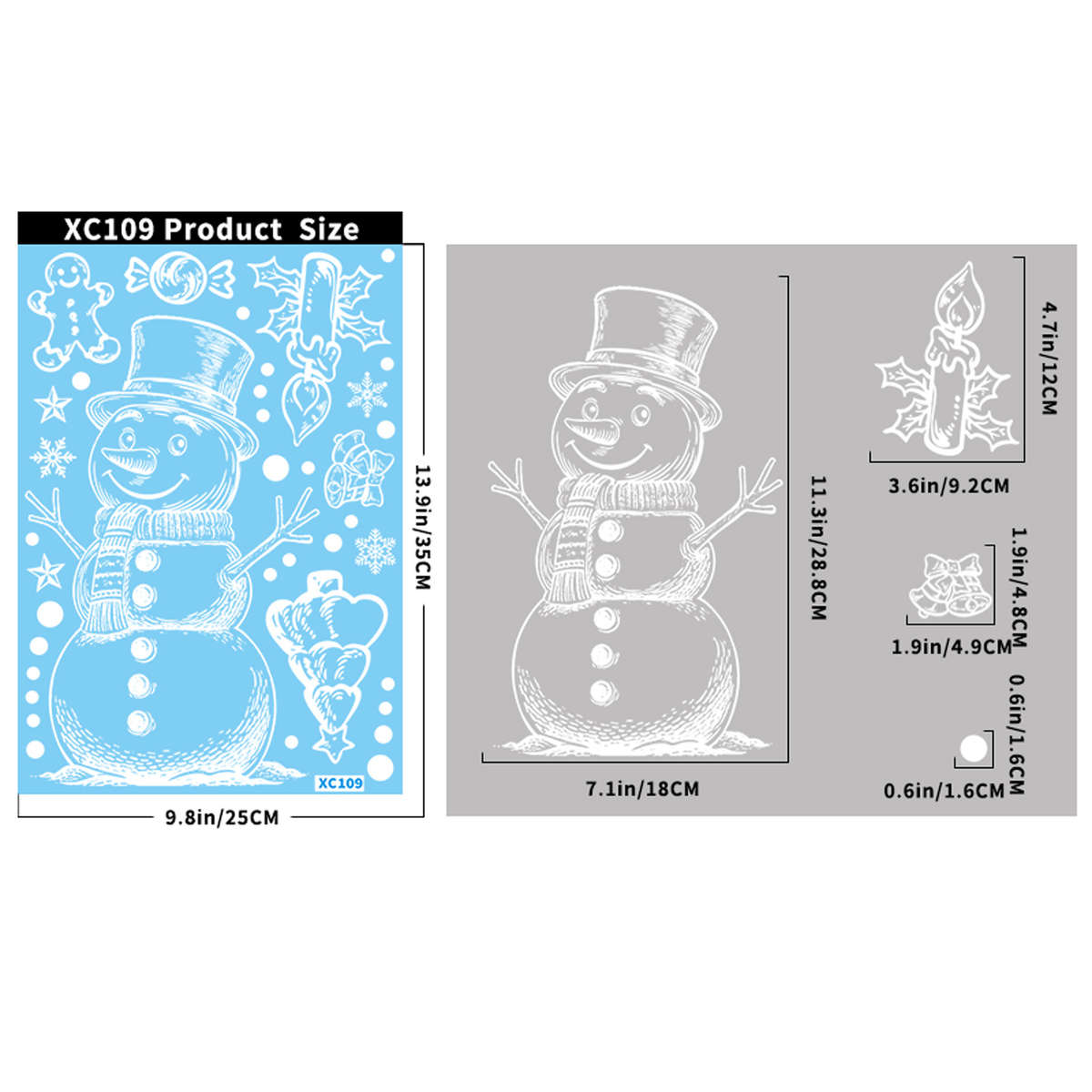 Christmas Decorations Quantity 1Sheet 43Pcs
