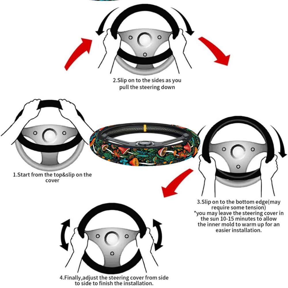 Car Steering Wheel Cover Polyester Quantity