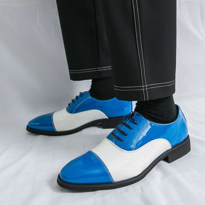Mens Leather Shoes Color Black White Red Sizeuk 5.5