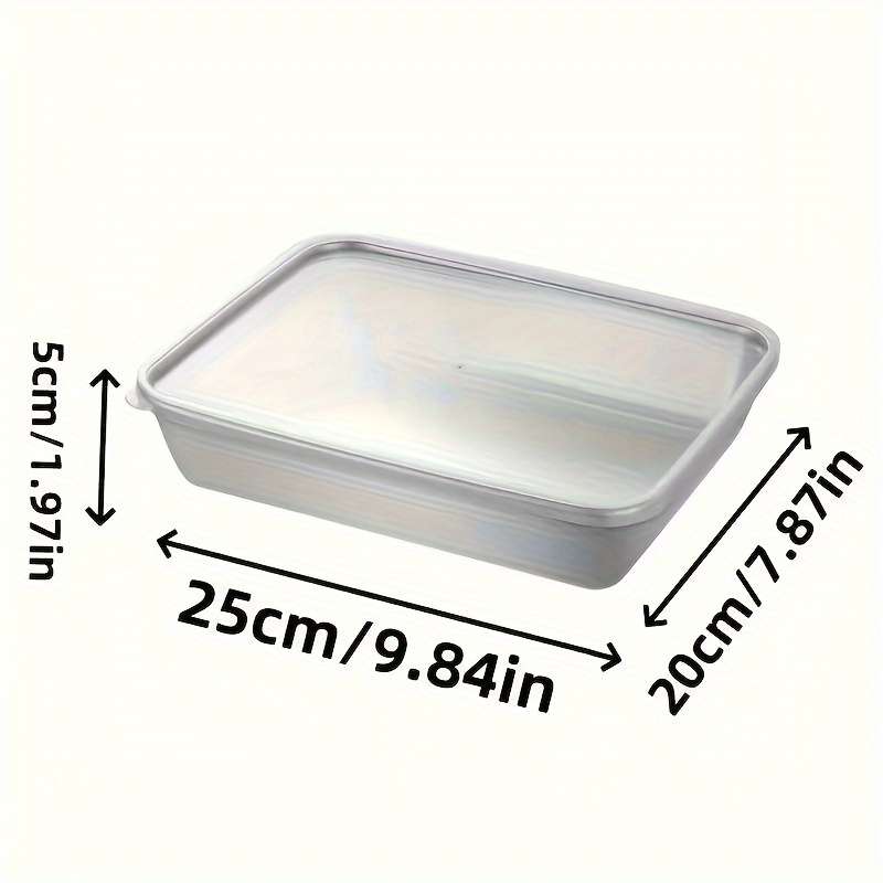 Antibacterial Box Stainless Steel Food Container 4Pcs 2 Boxes2 Lids