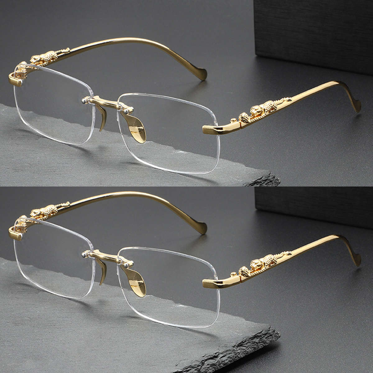Mens Glasses Color 2Pc   Transparent