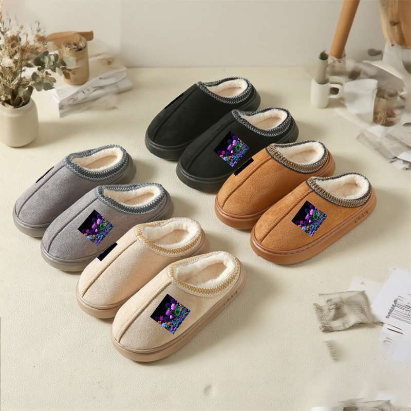 Cotton Slippers Color Black Sizeuk 9.5