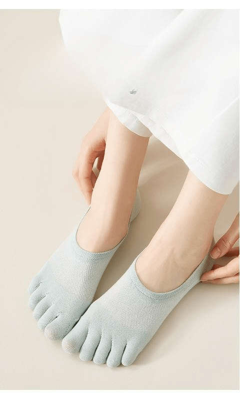 Women S Socks Color 5 Pairs Whiteblackgreenblueflesh Size Onesize