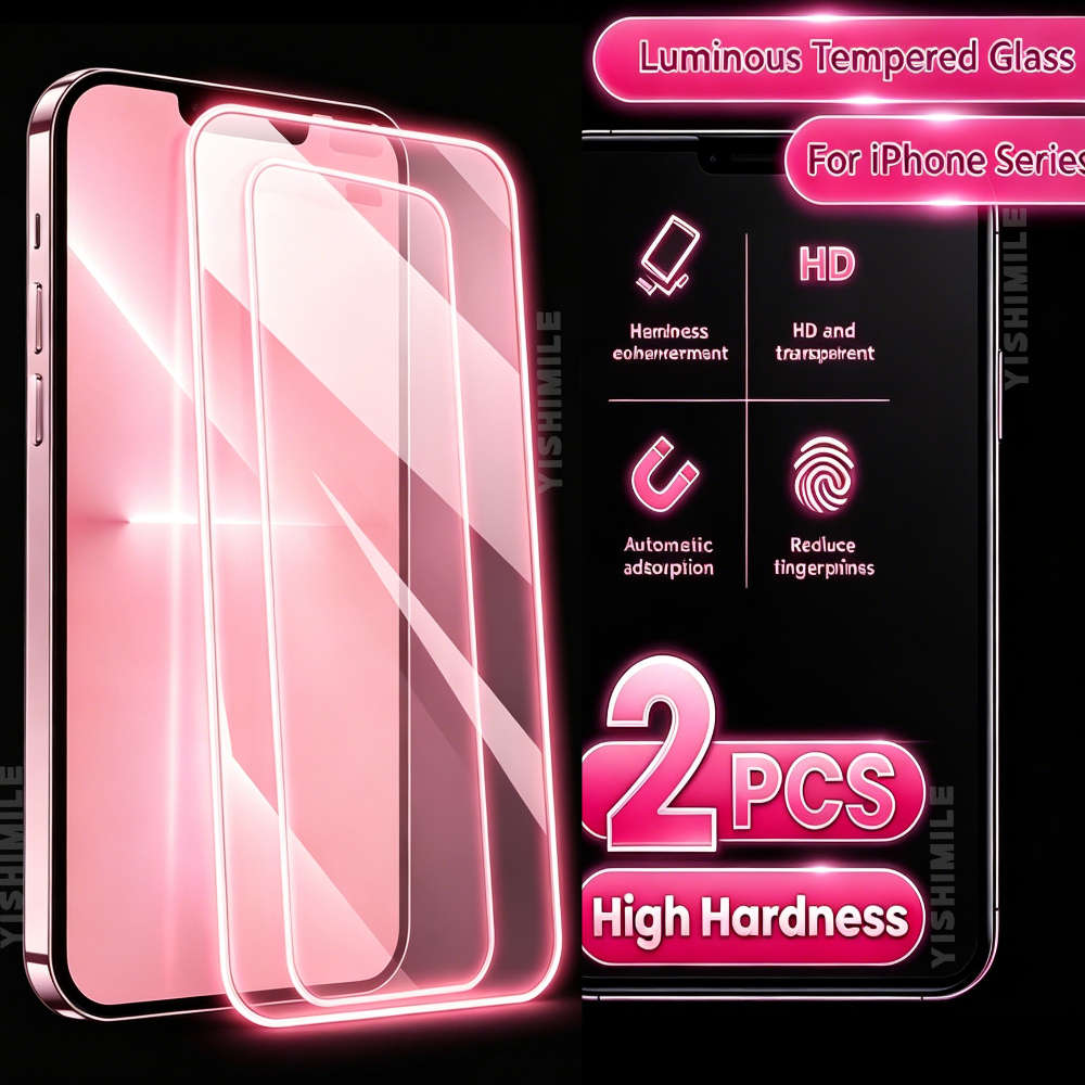 Screen Protector Color Pink Compatible Model Iphone 16 Plus