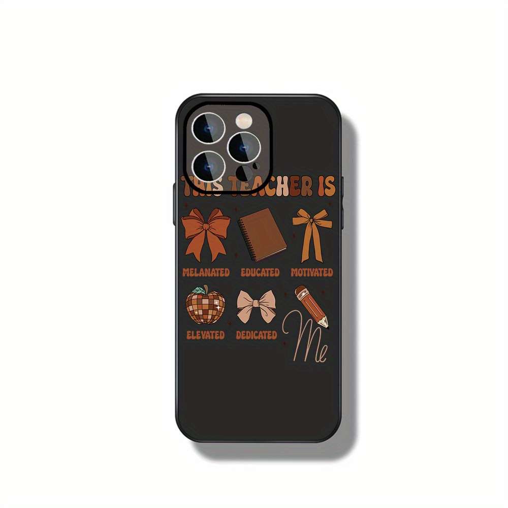 1Pc Ivory White For iPhone 14 Pro Celebrating Empowered Teachers Phone Case