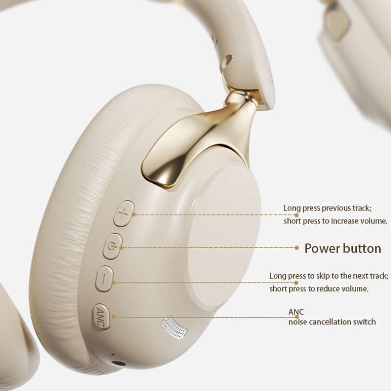 Headset Beige Td88 With 2Pcs Earmuffs