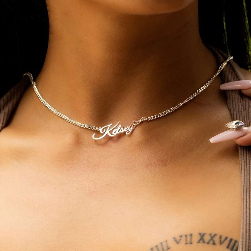 Faux Pearl Personalized Cuban Link