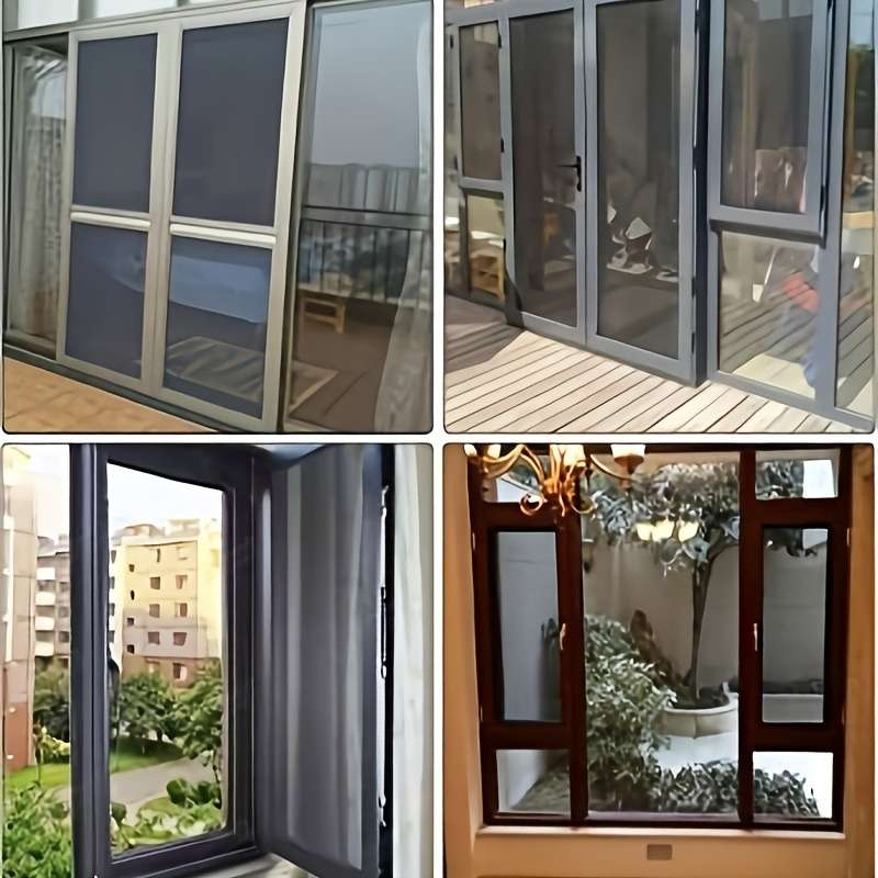 Mosquito Screens For Doors And Windows Grey Size 2Pcs