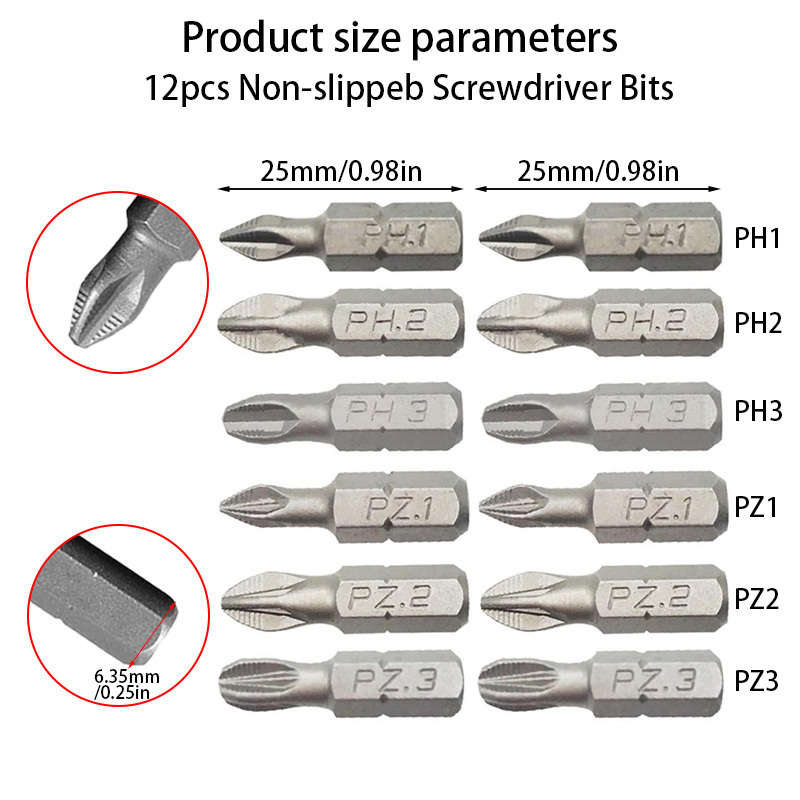 Screwdriver Bit Tool Set Quantity 12Pcs